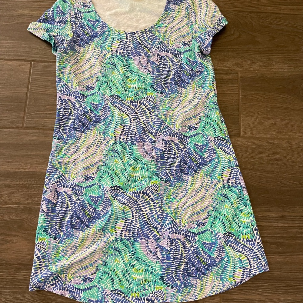 Lilly Pulitzer Green and Purple Mini Sundress
